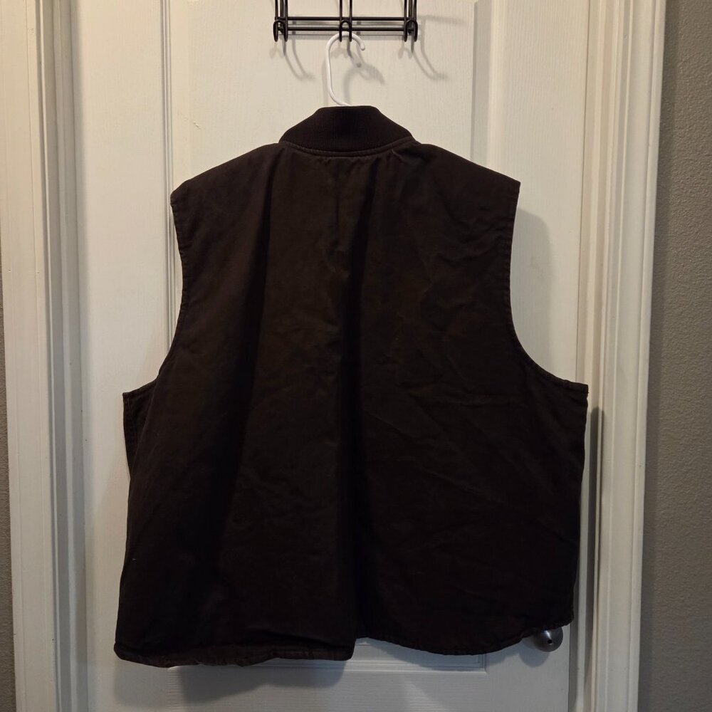 Ranch Tough Men's Brown Duck Canvas Work Vest - 3XL - Picture 3 of 8